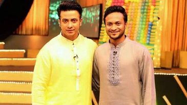 এক মঞ্চে সাকিব আল হাসান ও শাকিব খান