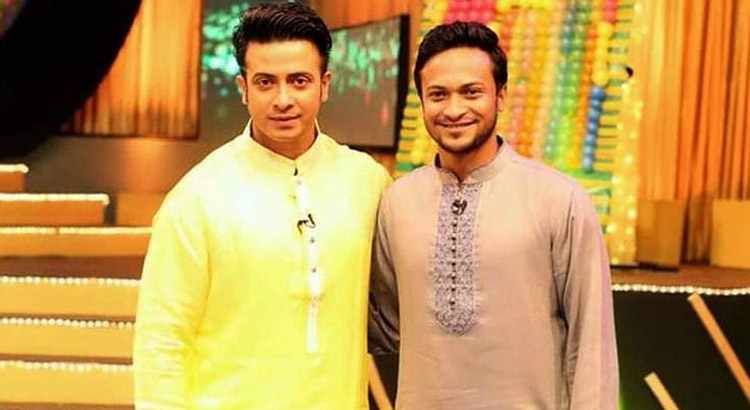 এক মঞ্চে সাকিব আল হাসান ও শাকিব খান