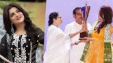 মমতার হাত থেকে পুরস্কার নিয়ে কটাক্ষের মুখে শ্রাবন্তী!