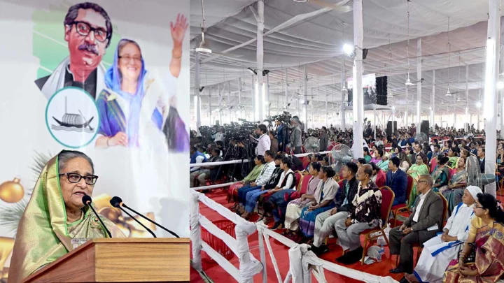 মানুষ পুড়িয়ে নির্বাচন বন্ধ করবে, বাংলার মাটিতে চলবে না: শেখ হাসিনা