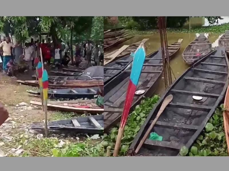 বর্ষায় জমে উঠেছে জগন্নাথপুরের নৌকার হাট