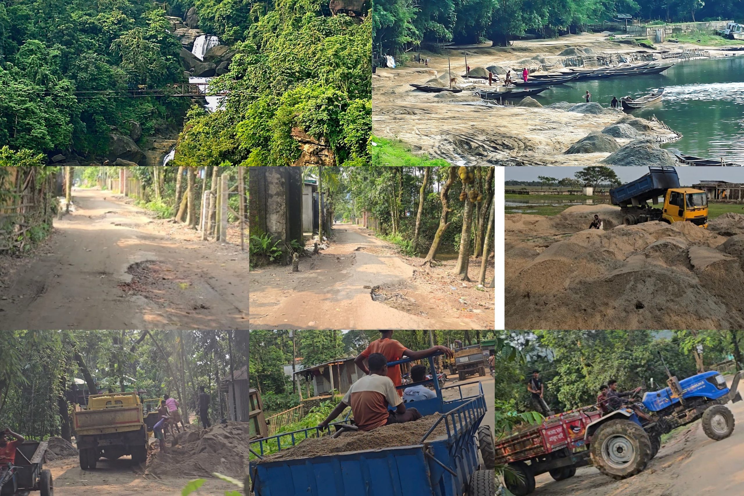 পানতুমাই-মায়ামতি ঝরনা এলাকায় অবৈধ বালু উত্তোলন ও অর্থ আদায়ে একাধিক চক্র সক্রিয়
