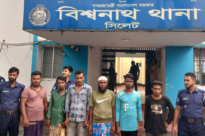 বিশ্বনাথে নারী-শিশু নির্যাতন মামলার ৫ আসামি গ্রেপ্তার