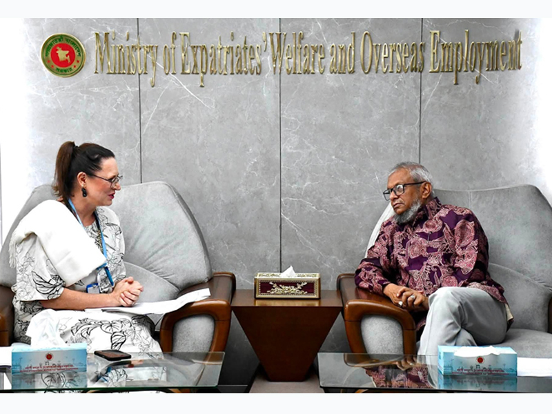 প্রবাসী কল্যাণ মন্ত্রীর সঙ্গে আইওএম চিফের সাক্ষাৎ