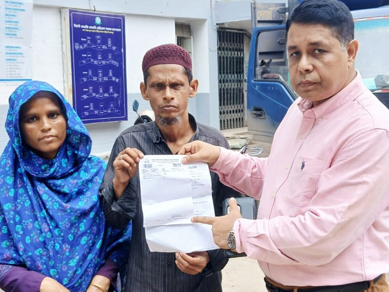 গলায় ক্যান্সারে আক্রান্ত হায়দার আলীর পাশে ‘জাস্ট হেল্প ফাউন্ডেশন ইউকে’