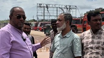 বাস টার্মিনাল এলাকায় সড়ক পরিদর্শনে সিসিক প্রশাসক