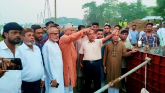 কুশিয়ারা নদীর সেতুর কাজ পরিদর্শন করলেন এমরান আহমেদ চৌধুরী